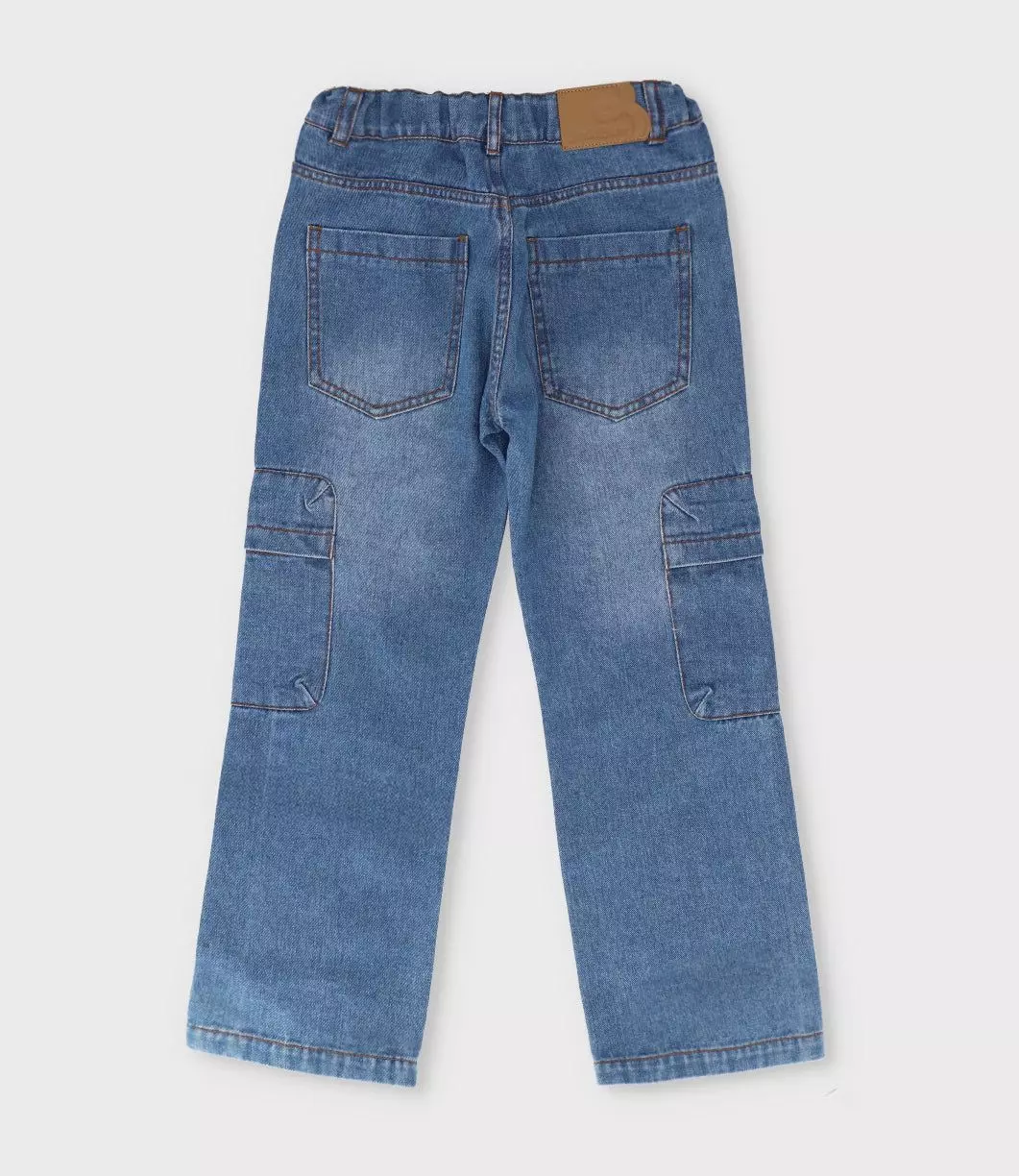 Jeans niño cargo celeste Black and Blue-2