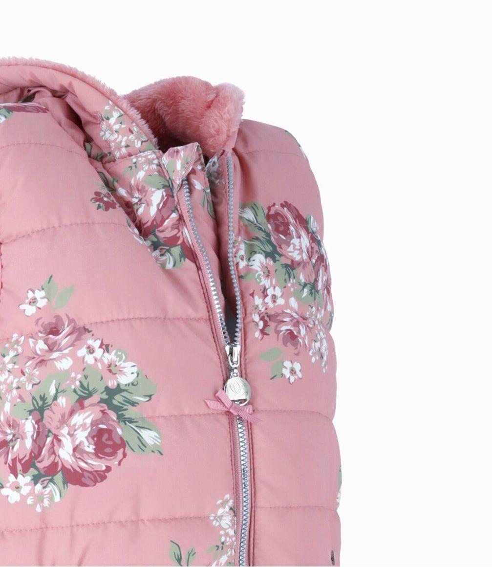 Parka niña floreada sin mangas palo rosa Limonada-2