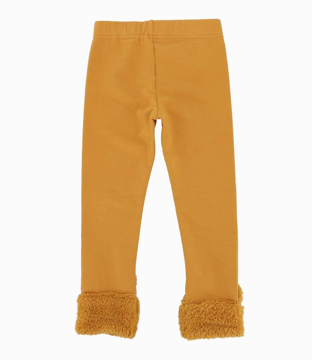 Calza Niña Con Conejito Limonada Mostaza-1