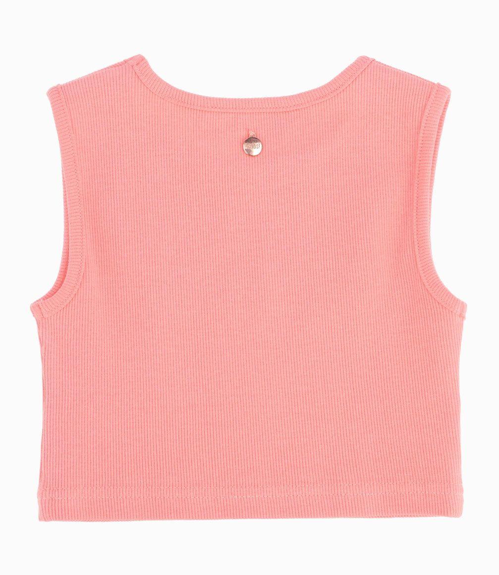 Polera Niña Sin Mangas Rosado-8