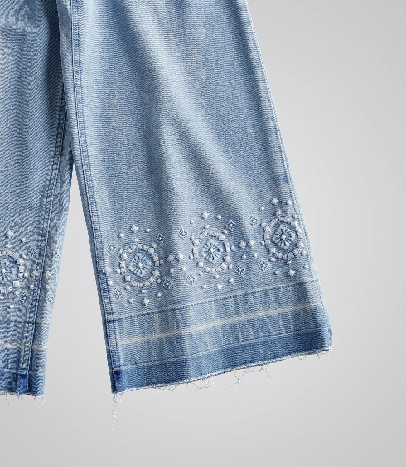 Jeans niña acampanado  L11111270274 denim celeste Limonada-3