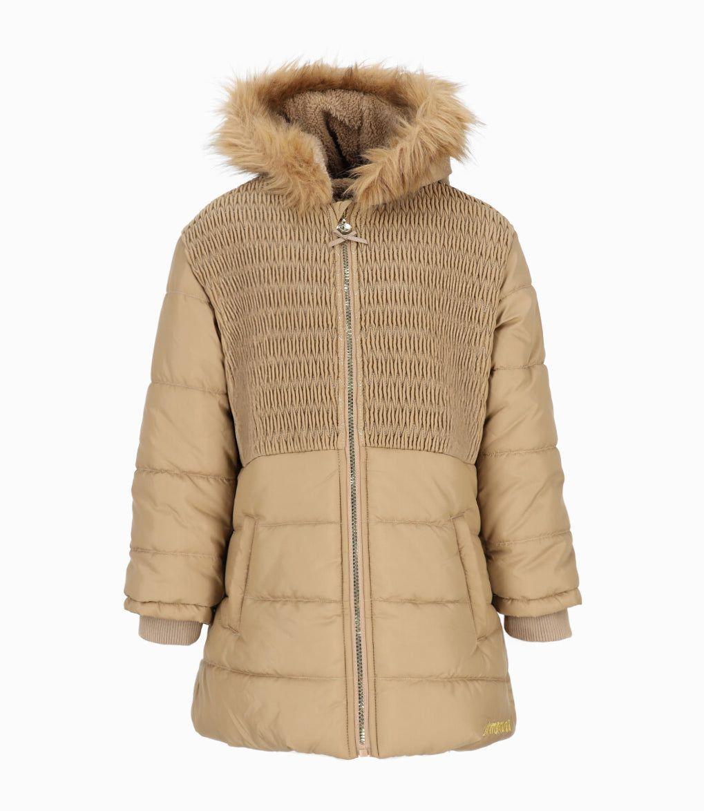 Parka niña acolchada beige Limonada-0
