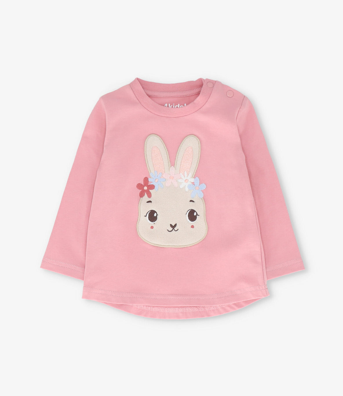 Polera manga larga bebé con conejo rosado 4 Kids-0