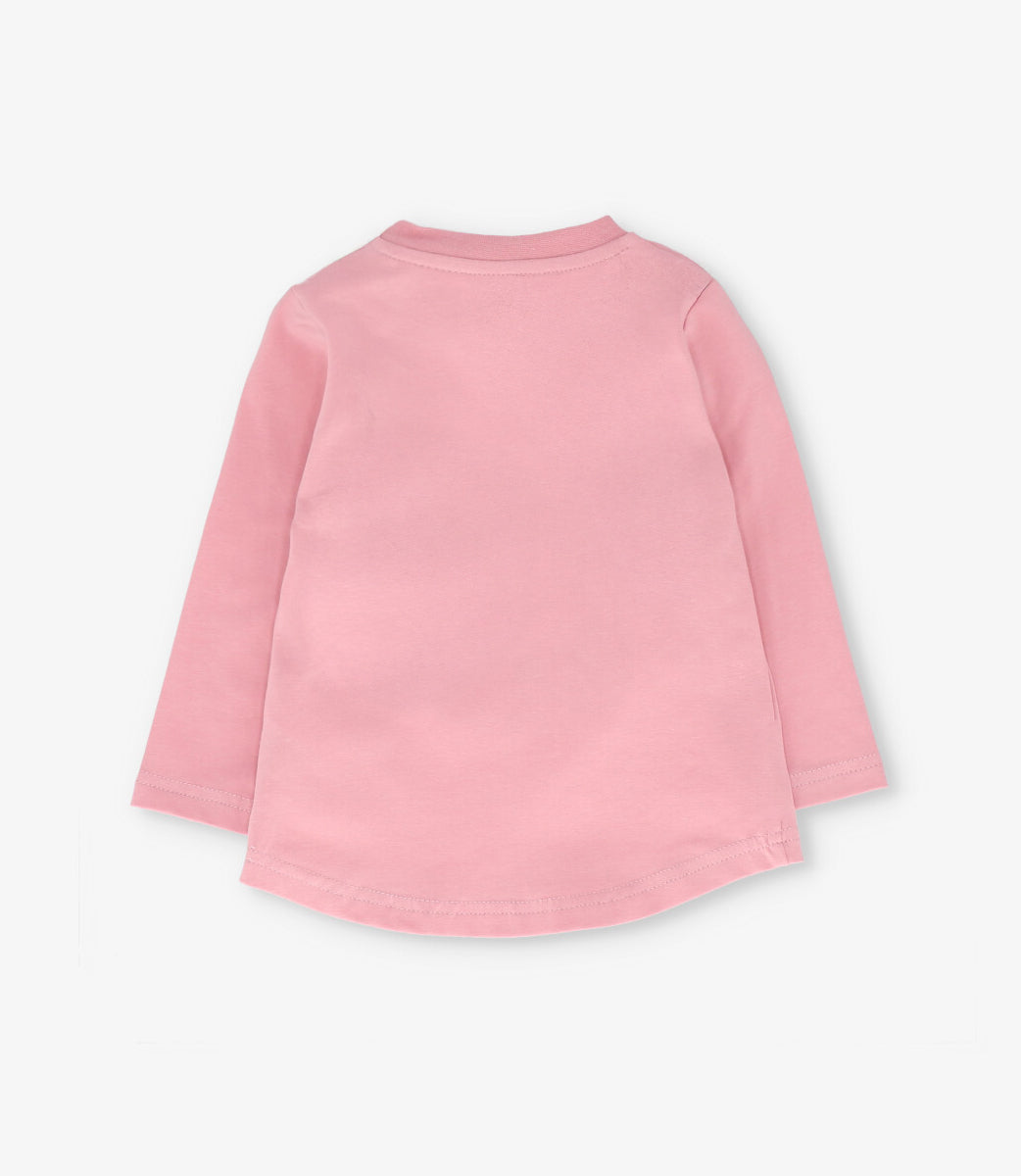 Polera manga larga bebé con conejo rosado 4 Kids-1