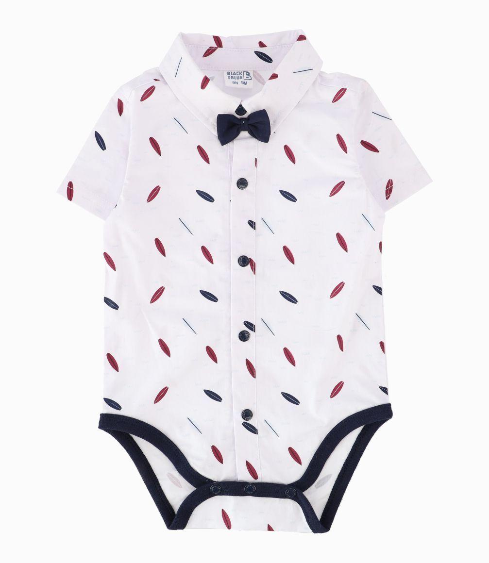 Conjunto Recién Nacido Formal Black and Blue Blanco-1