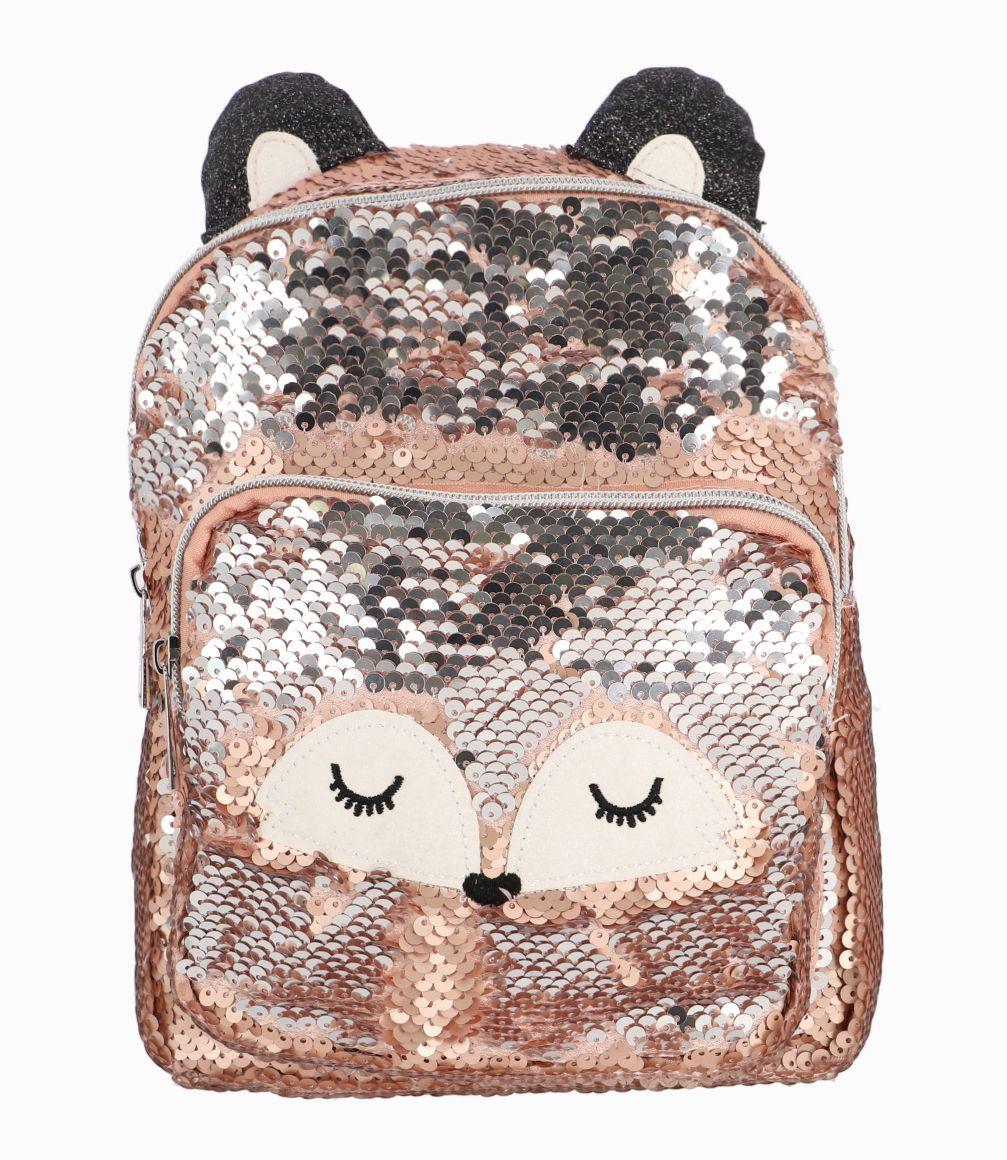 Mochila Niña Con Lentejuelas Y Orejas 4 Kids Dorado-1