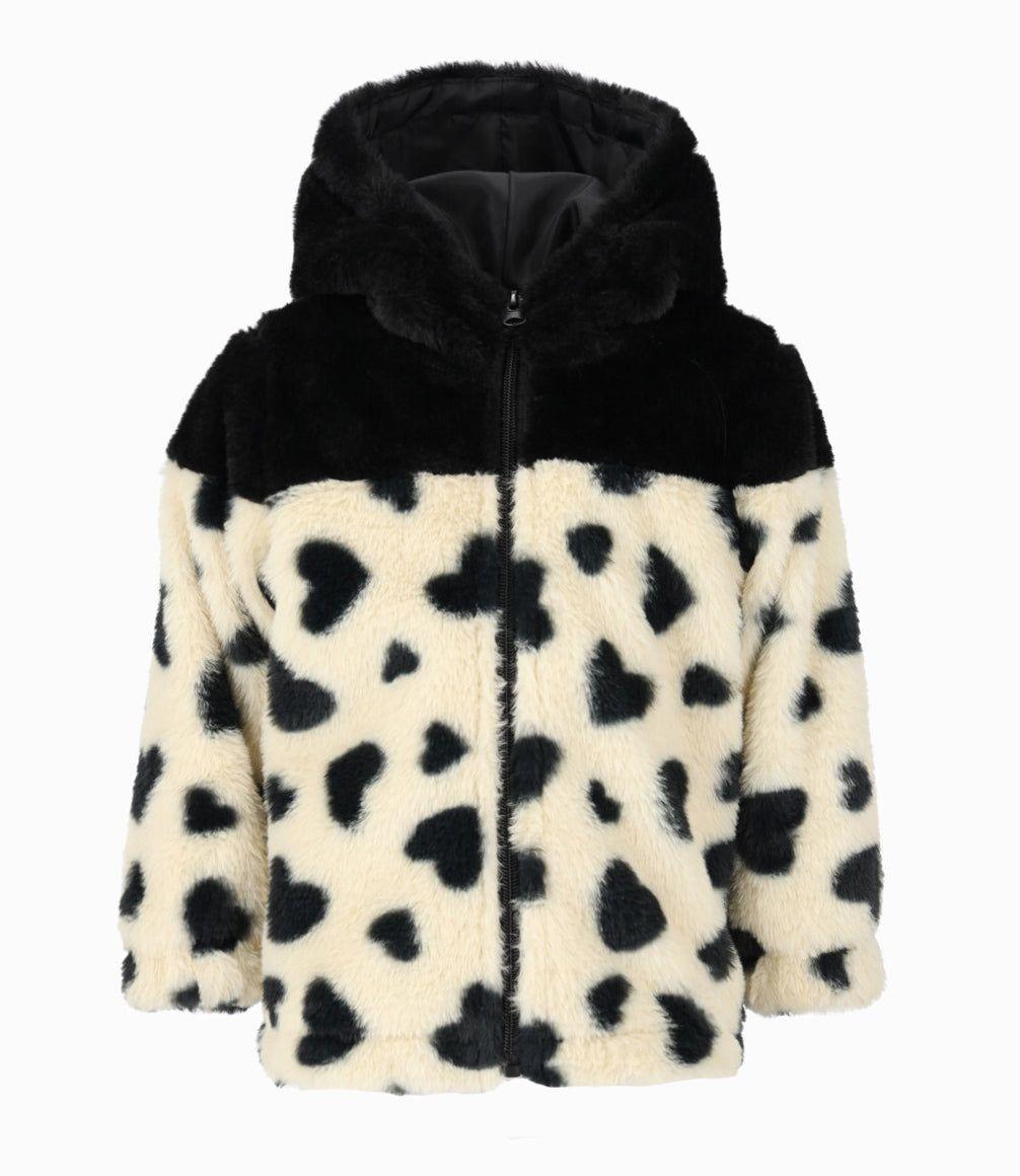 Polerón niña con corazones negro Limonada-0