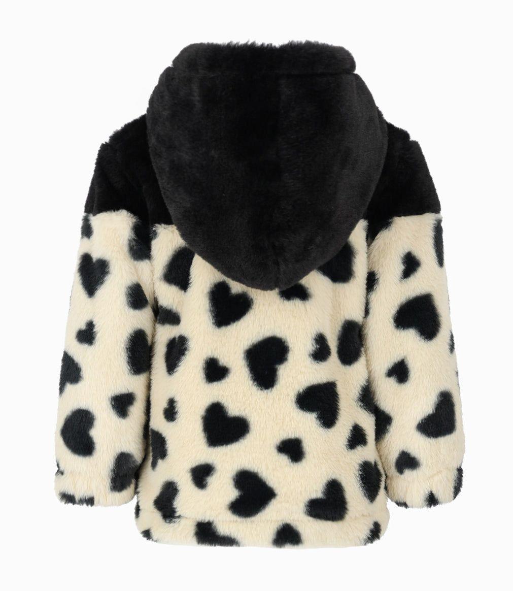 Polerón niña con corazones negro Limonada-1