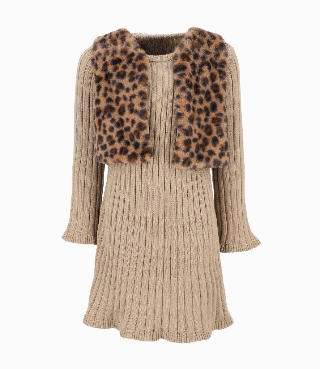 Vestido niña con bolero beige Limonada-0