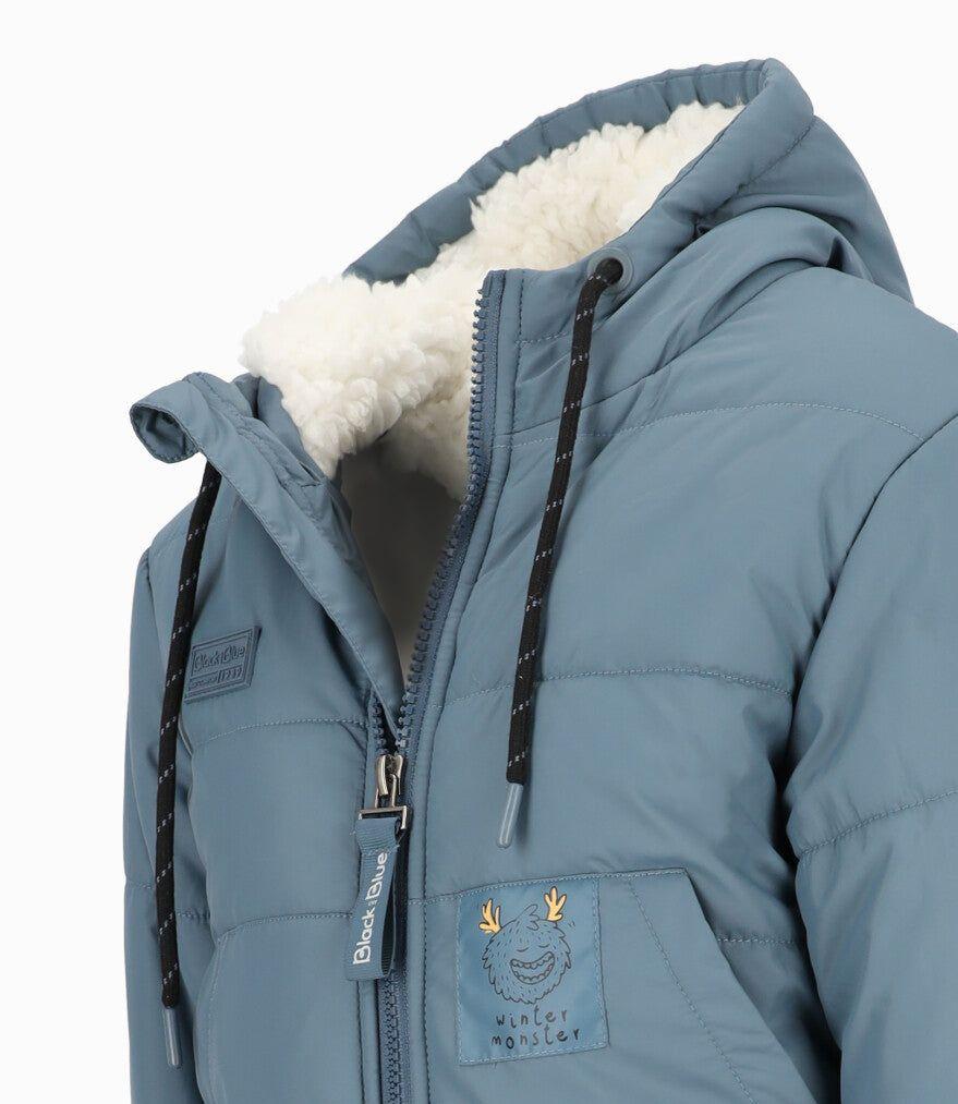 Parka niño con gorro azul Black and Blue-2