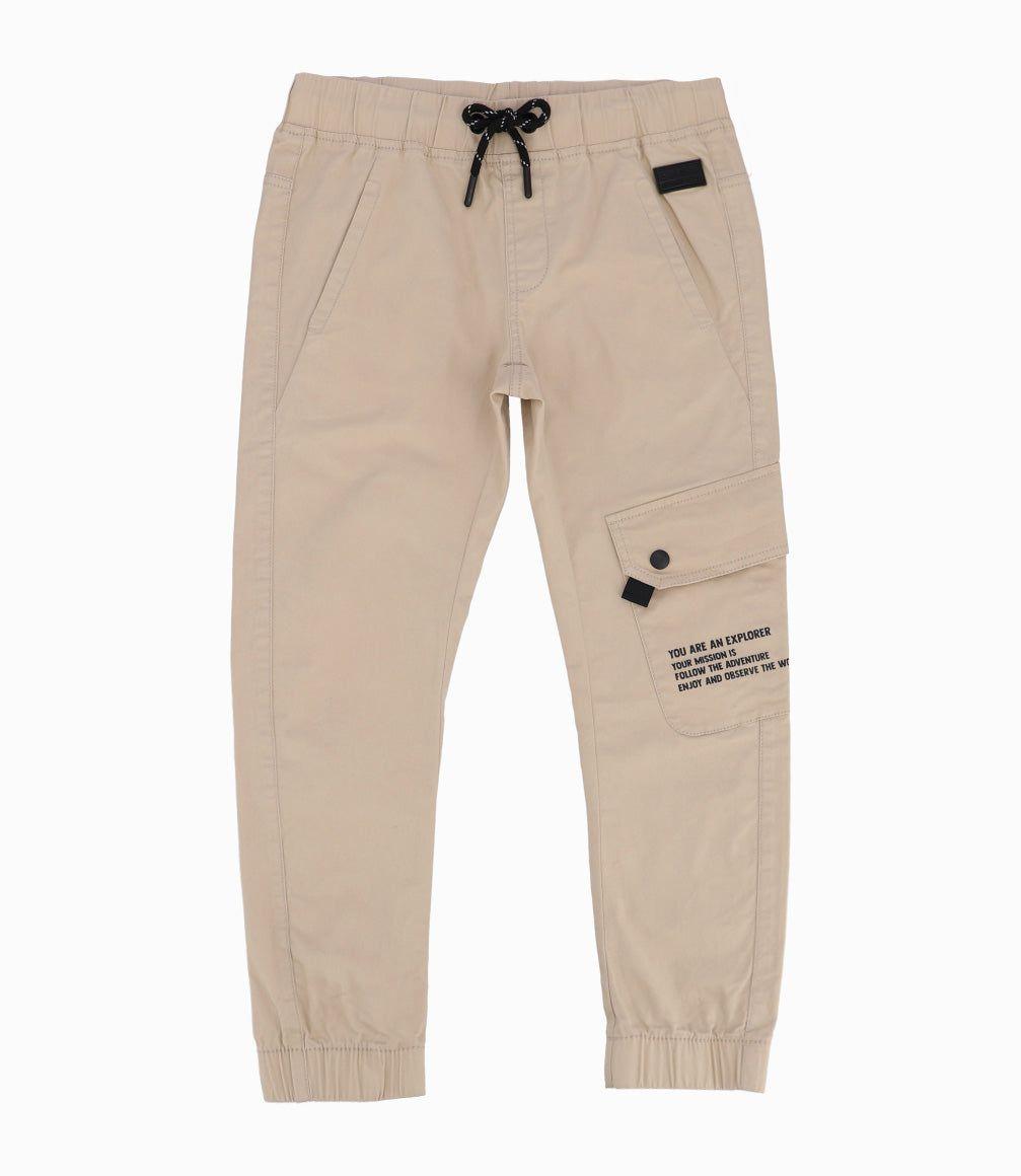 Pantalón Niño Joggers Beige-3