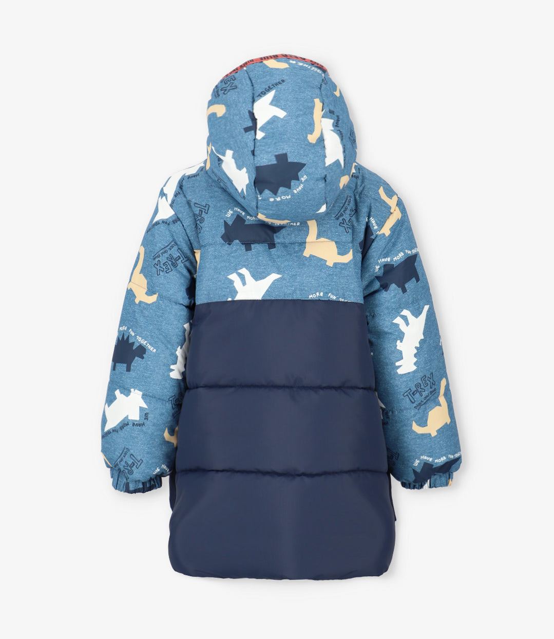Parka niño repelente al agua azul piedra Black and blue-3