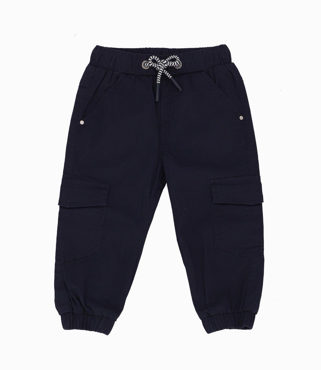 Pantalón Bebé Niño Básico Azul Marino-0