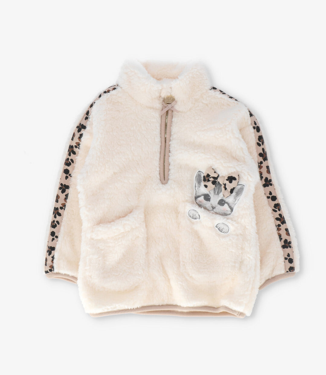 Conjunto niña con gato crudo Limonada-2