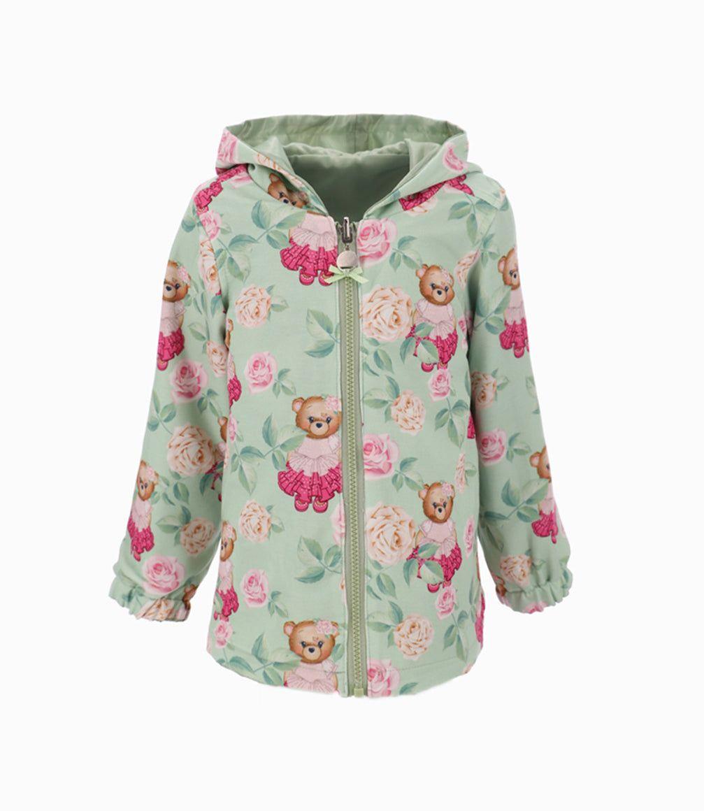 Chaqueta niña reversible verde Limonada-2