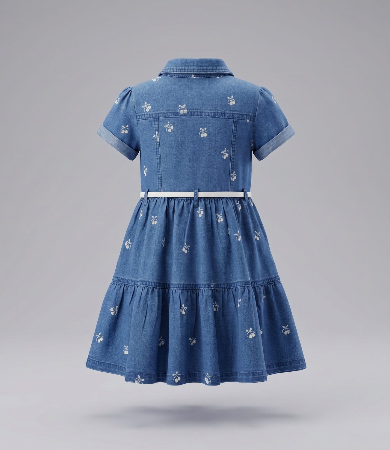 Vestido manga corta niña  L11131270474 denim cel Limonada-2