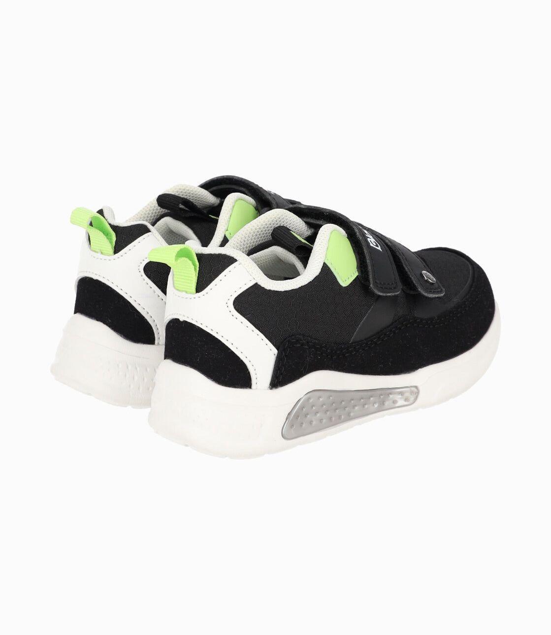 Zapatilla bebé con luces Negro Black and Blue-2