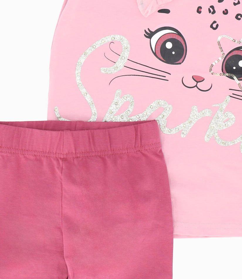 Conjunto niña con lazo burdeo Limonada-3