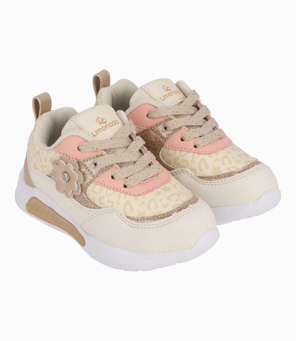 Zapatilla Chunky Animal Print Bebé Niña Crudo Limonada-0