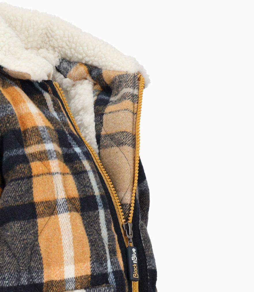 Abrigo niño cuadrillé mostaza Black and Blue-2