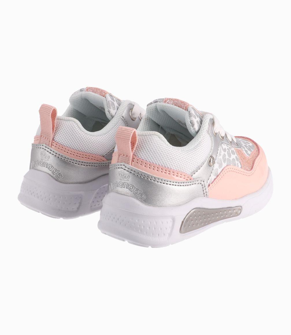 Zapatilla Bebé Con Luces Limonada Rosado-1