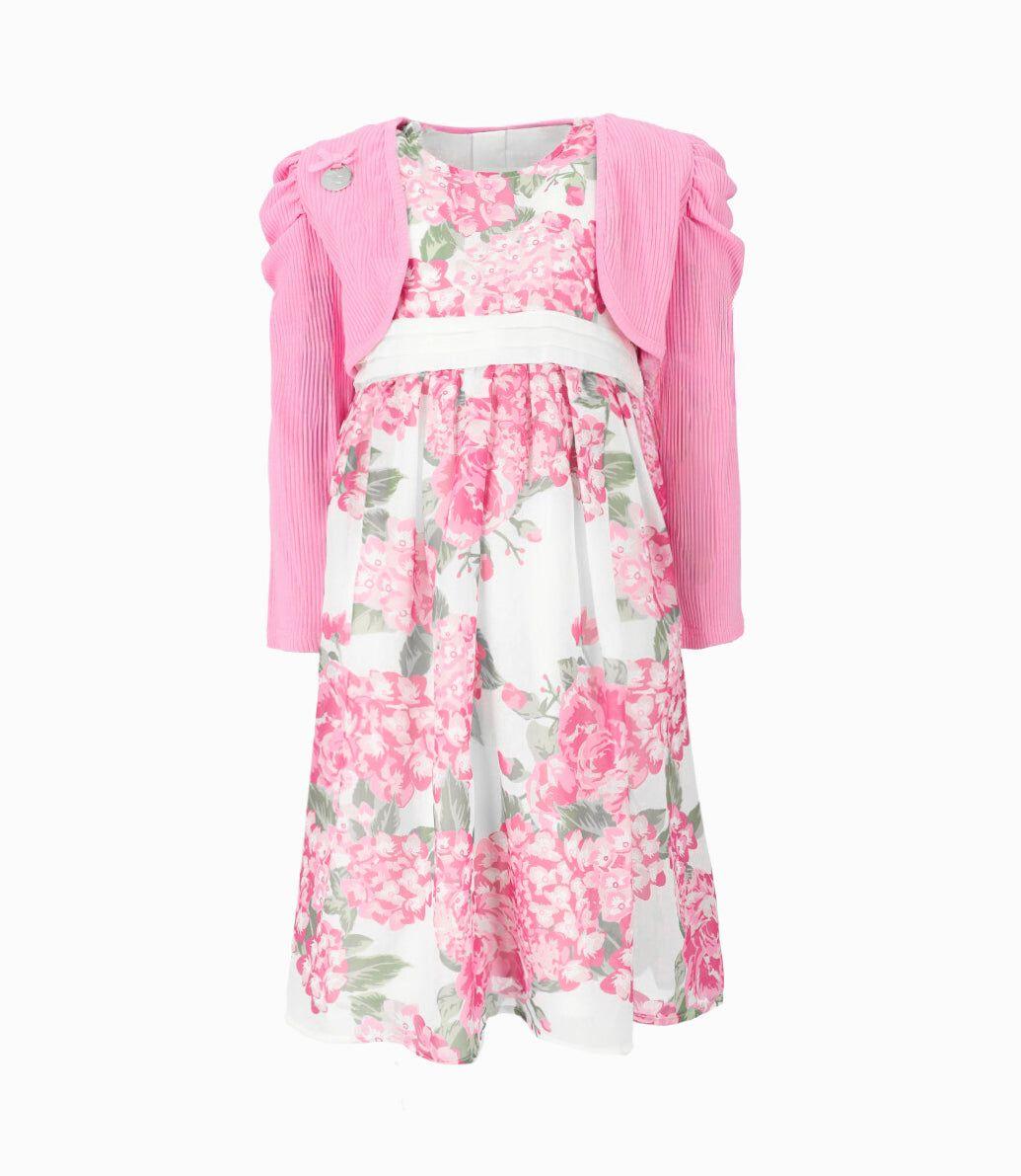 Vestido niña clásico con bolero Blanco Limonada-1