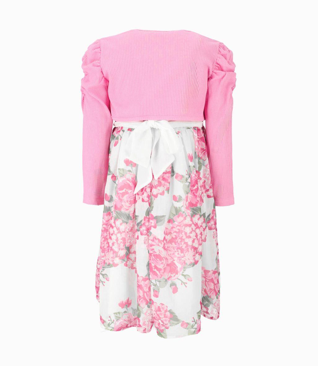 Vestido niña clásico con bolero Blanco Limonada-2