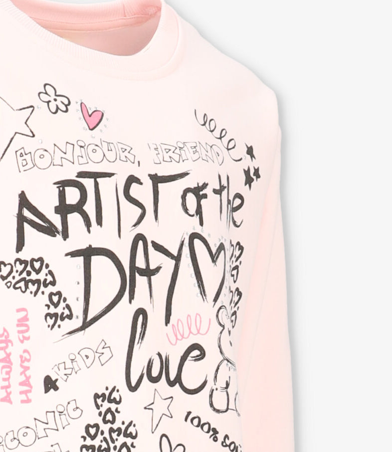 Conjunto niña grafiti rosado 4 Kids-2