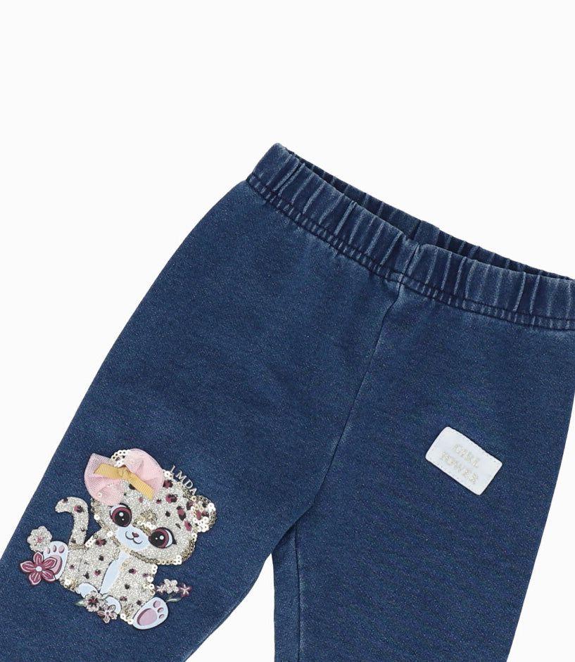 Calza bebé denim azul Limonada-2