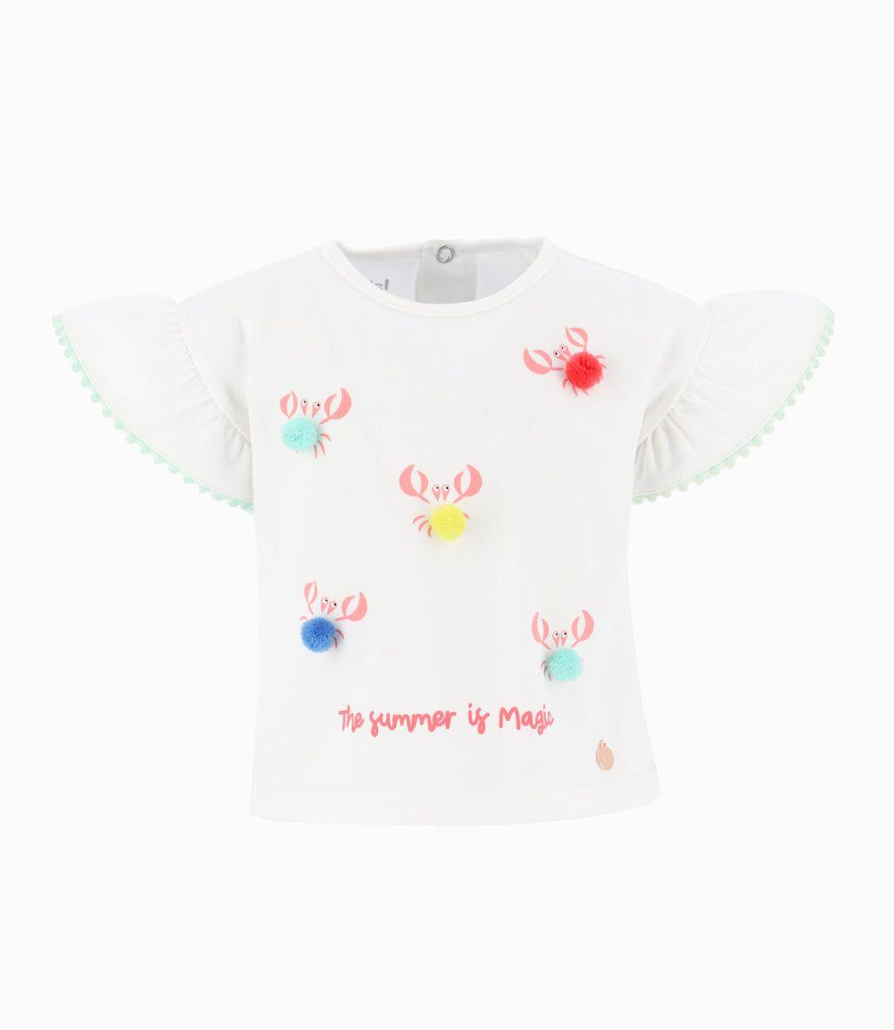 Polera Bebé Niña Con Vuelos Blanco-1