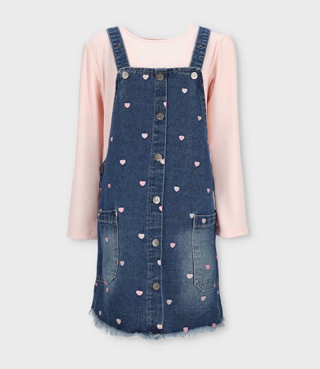 Vestido niña de denim azul Limonada-0