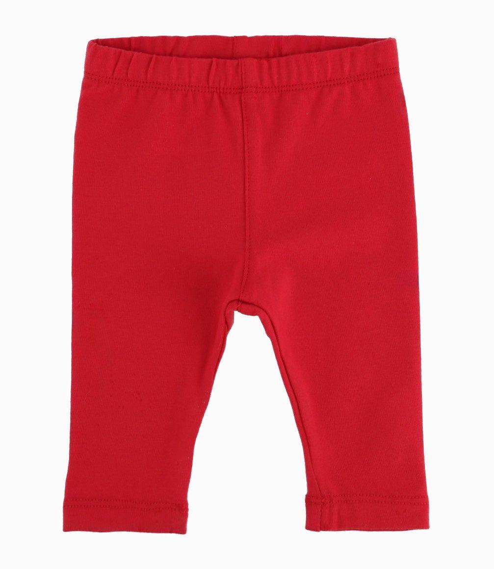 Conjunto Recién Nacida De Vestido Y Calzas Rojo-8