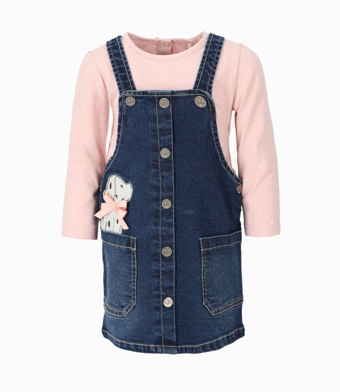 Vestido bebés vestido azul marino Limonada-0