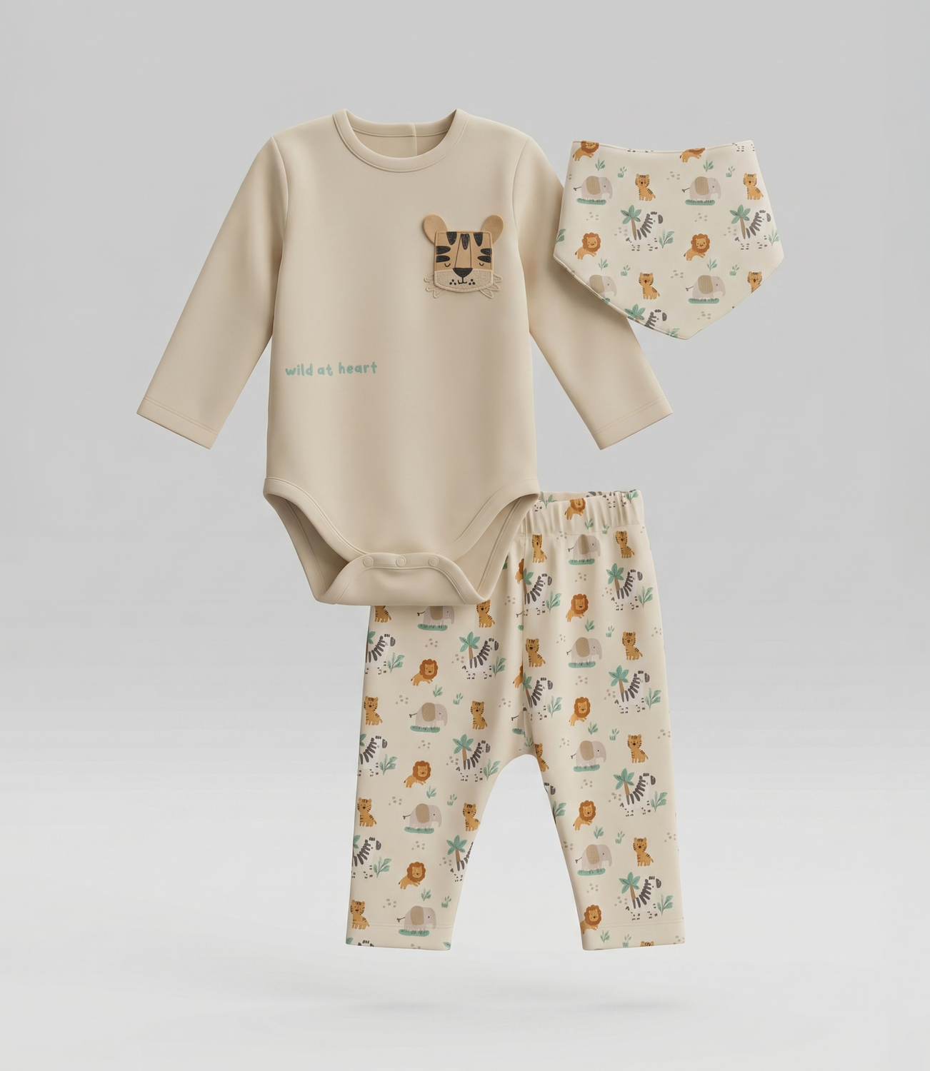 Conjunto recién nacido animales V13221270103 crudo 4 Kids-1