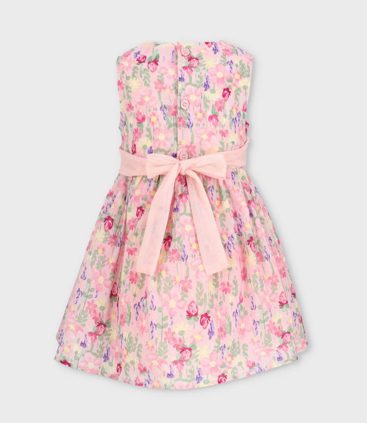 Vestido niña floreado con bolero rosado Limonada-4
