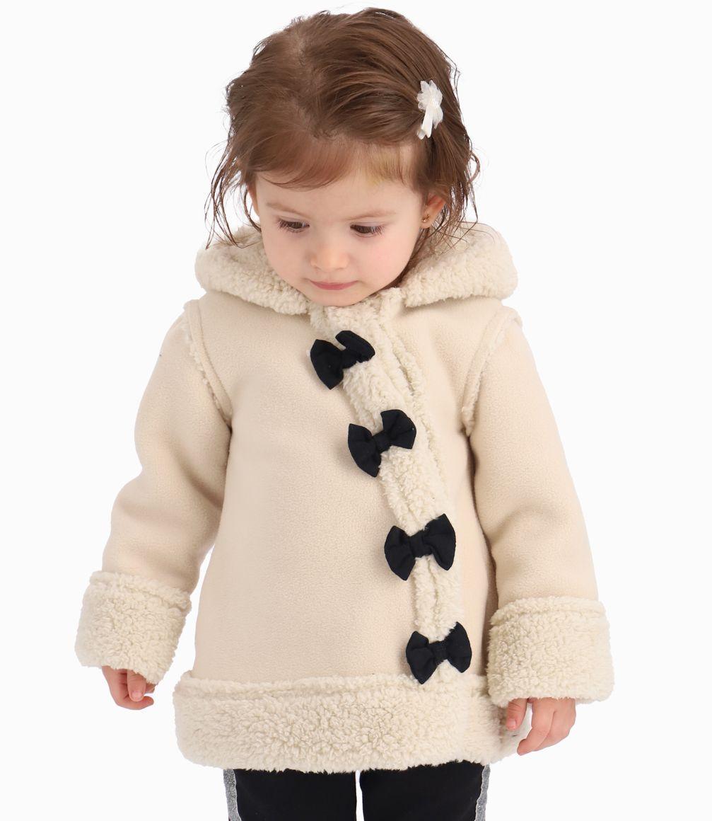 Chaqueta Velvet Bows Bebé Crudo Limonada-0