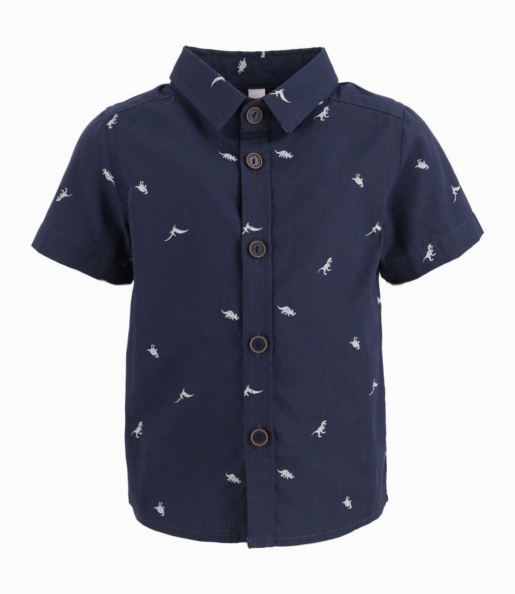Camisa Bebé Con Dinosaurios Azul Marino-0