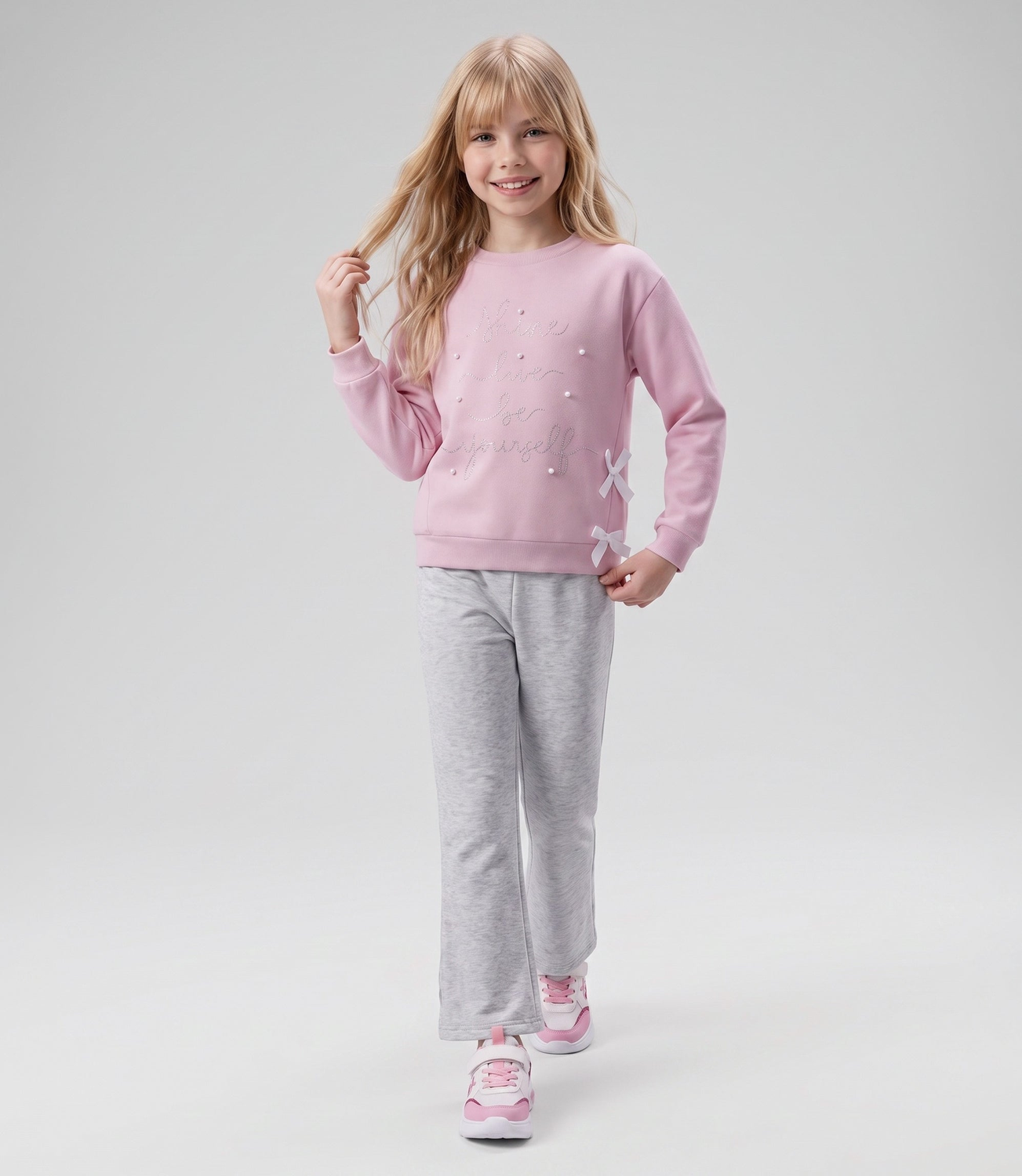 Conjunto polerón liviano y calza niña  L11221271502 rosado-0