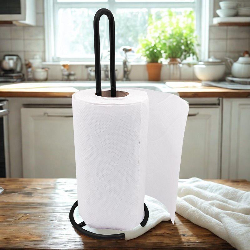 Soporte Porta Toallas de Papel para Cocina color Negro-2