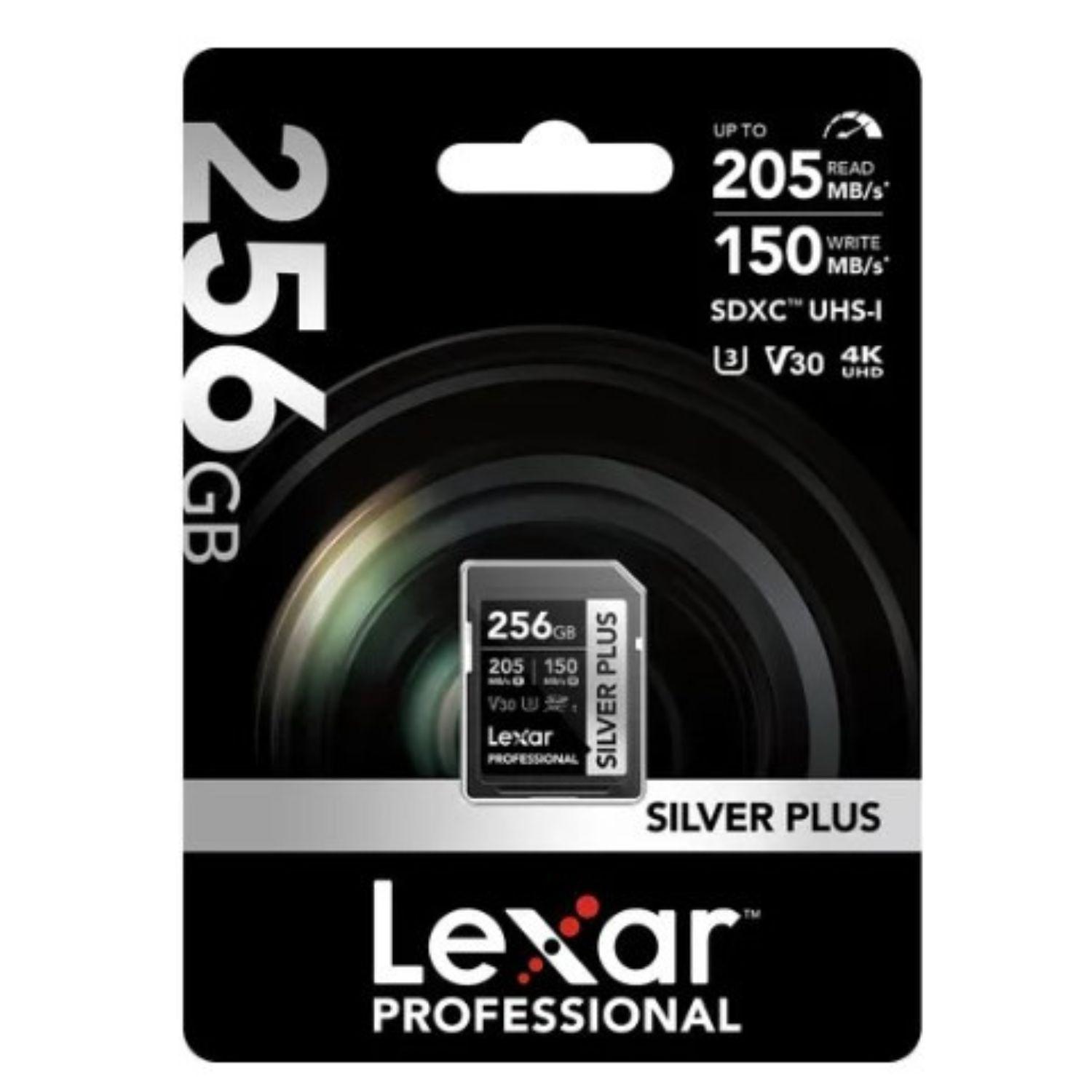 Lexar SD 256 GB Silver Plus SDXC UHS-I V30 205/150 MB-4