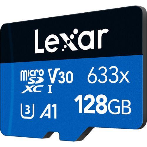 Micro SDXC Lexar 128GB High Performance UHS-I 633x C10 U3-2
