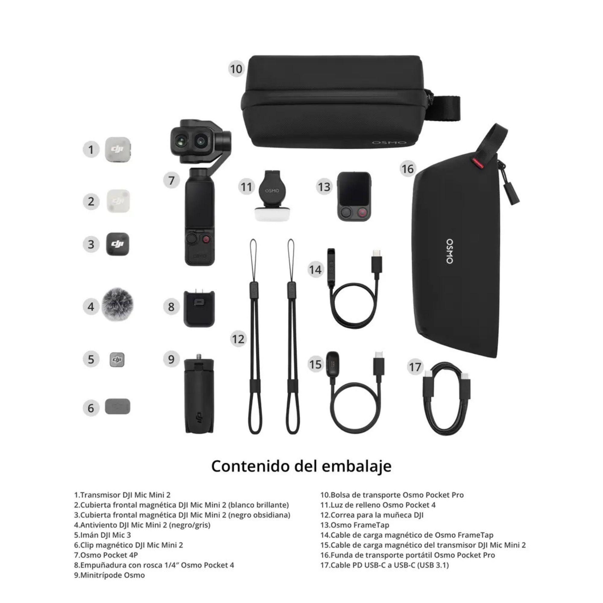 Cámara DJI Osmo Pocket 4P Vlog Combo-1