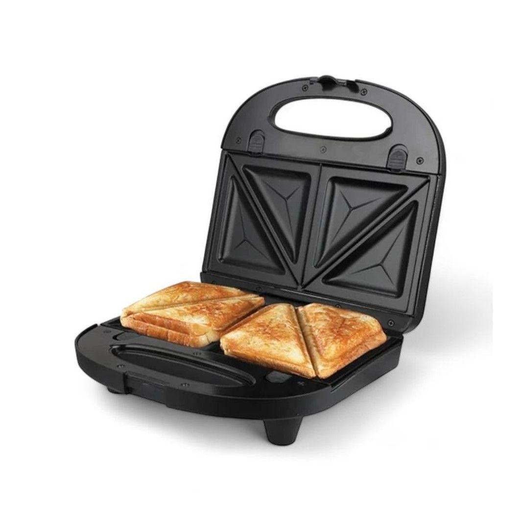 Sandwichera Tostadora de Pan Acero Inoxidable Doble Aiwa 700W-1