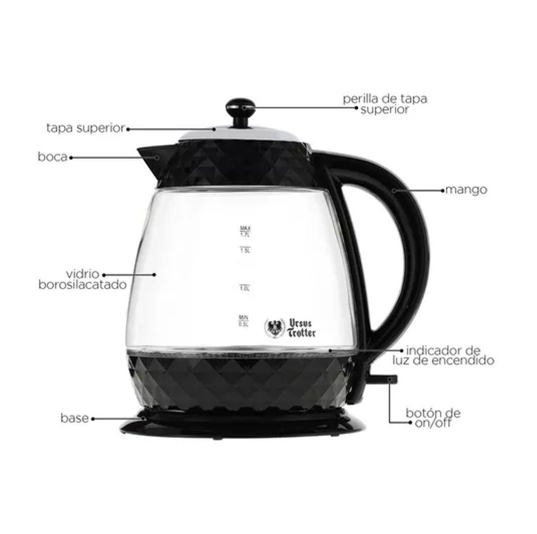 HERVIDOR DE AGUA ELECTRICO 2000W UT DIAMONDS17 1 7 LITROS-2