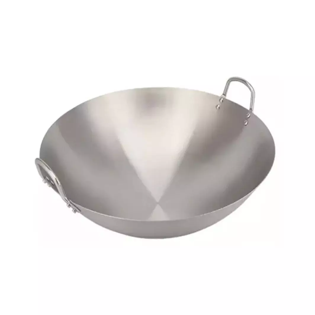Wok Disco De Acero Inoxidable Premium Curado Sart n Parrilla-0