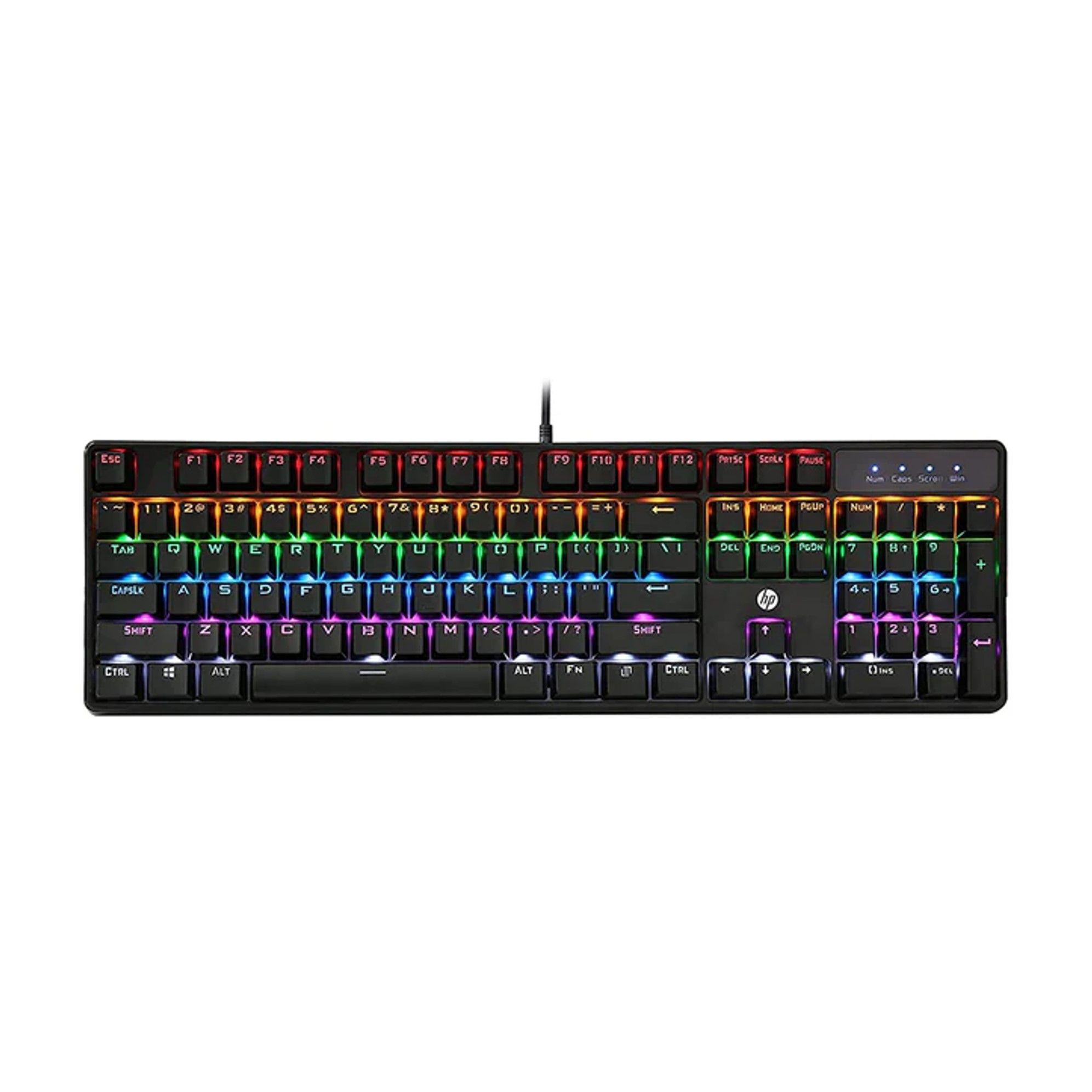 Teclado Gamer Al mbrico USB HP Luces RGB-0