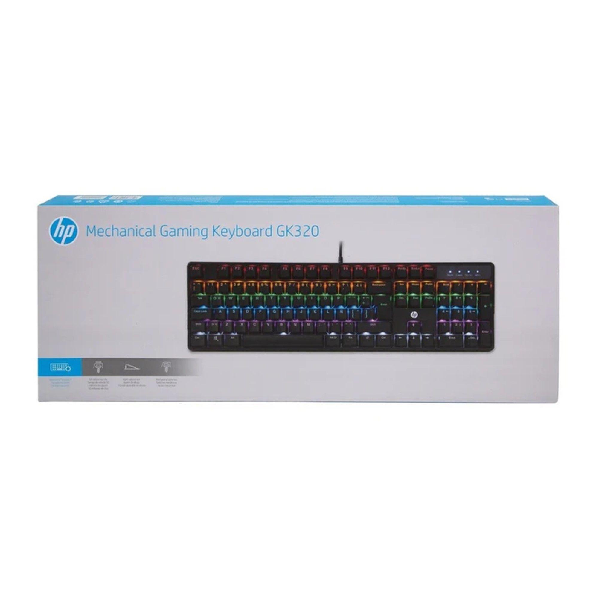 Teclado Gamer Al mbrico USB HP Luces RGB-3