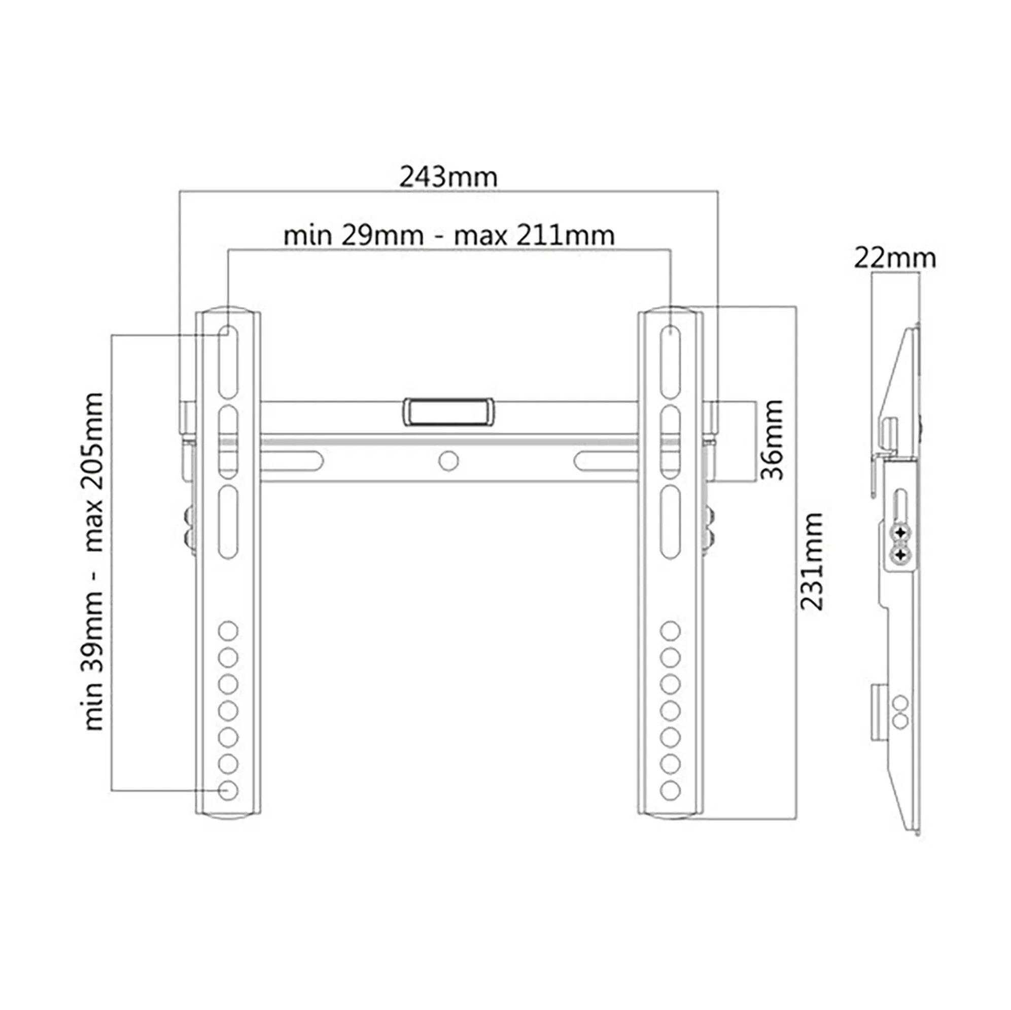 Soporte Para TV Lcd Led Fijo de 23 a 42Pulgadas Macrotel-3