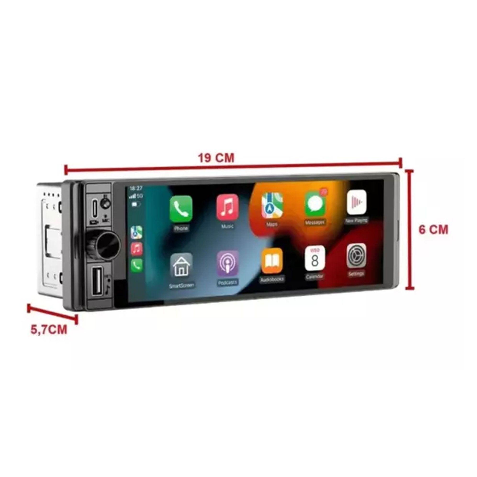 Radio Para Auto Aiwa Pantalla Tactil 1 Din Aw w470c-2