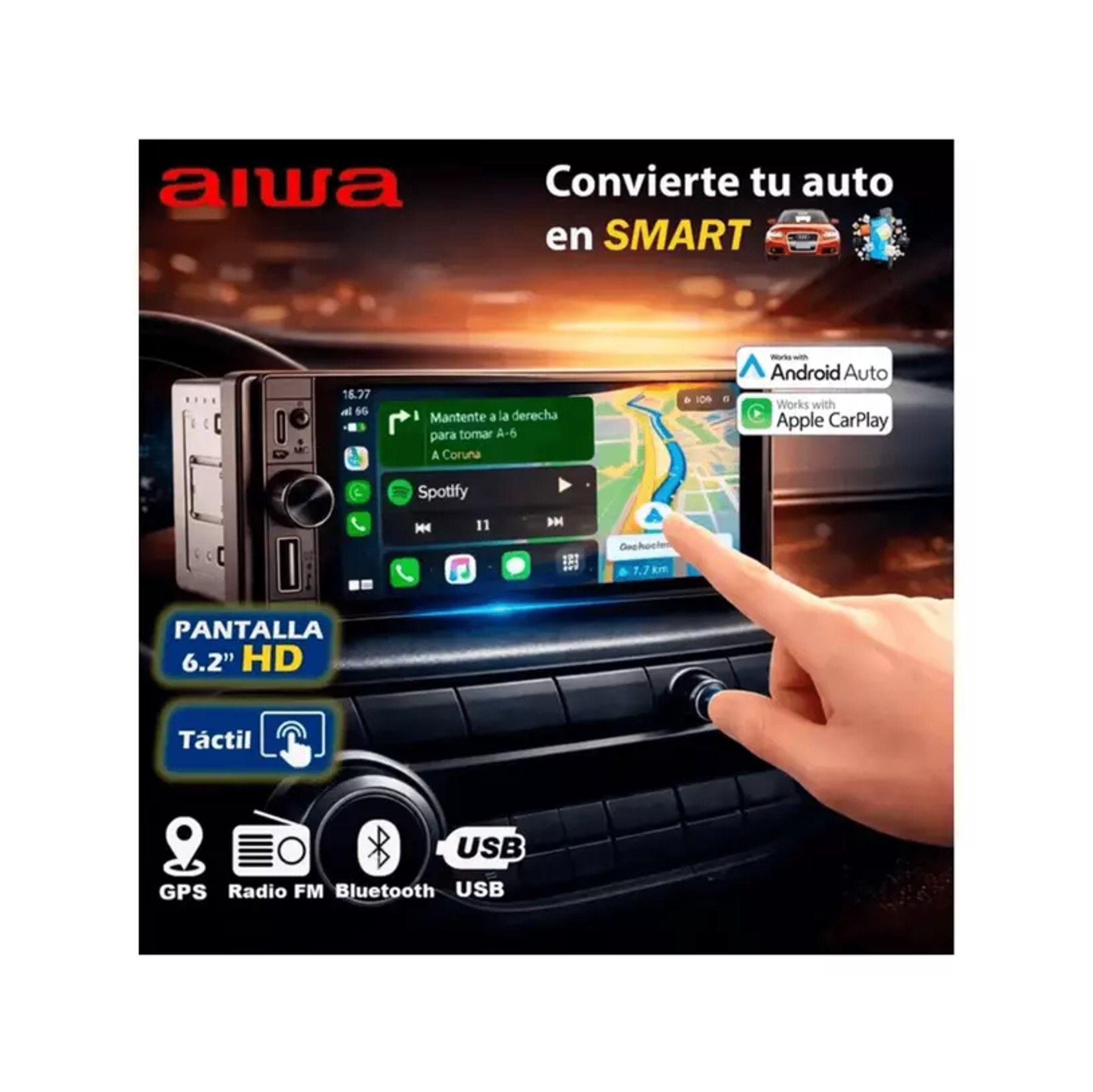 Radio Para Auto Aiwa Pantalla Tactil 1 Din Aw w470c-3